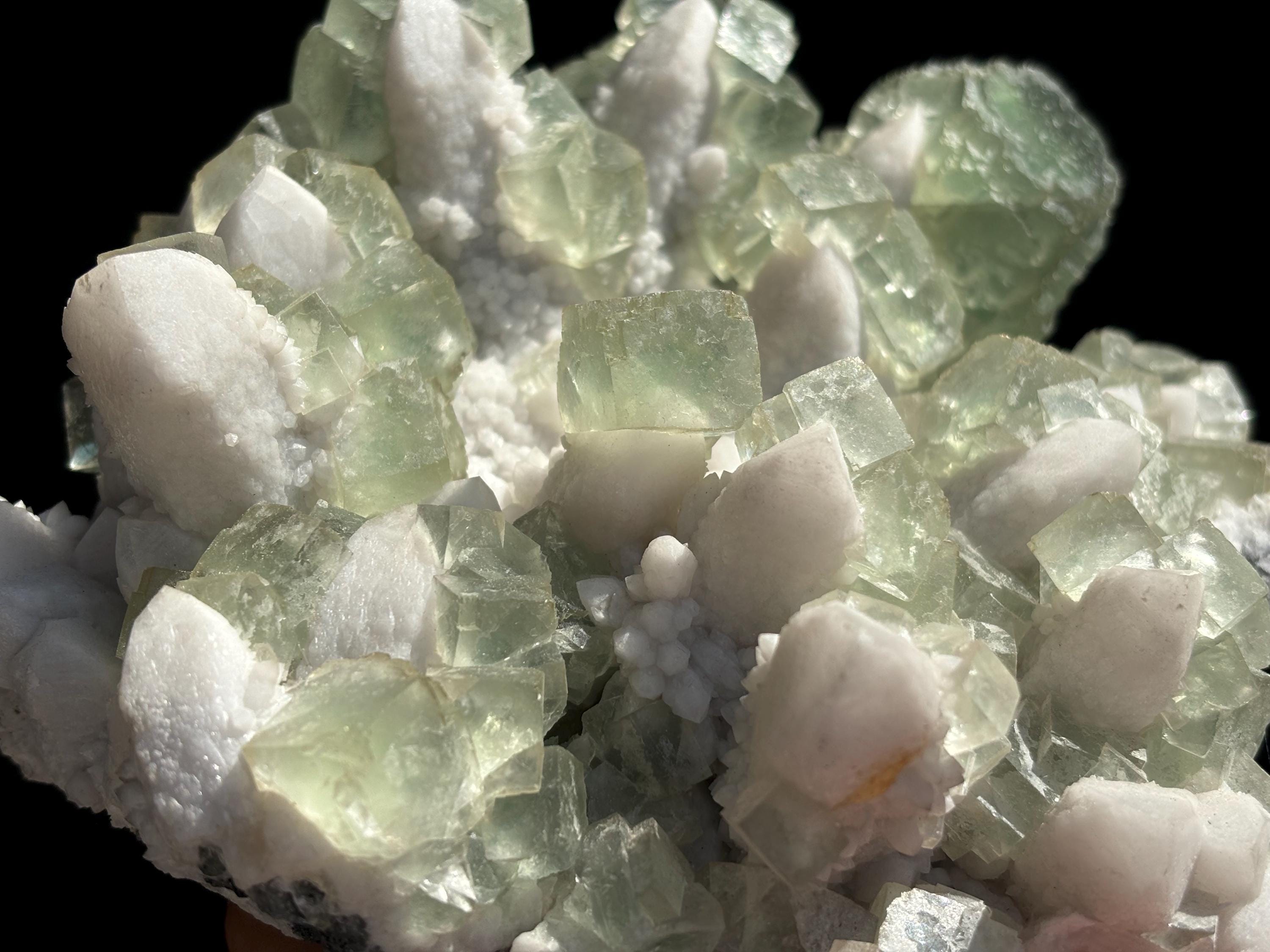 中国内モンゴル産 6インチ グリーンフローライト キャンドルクォーツ