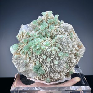 7" Green Fluorite botryoidal formation from Shangbao Mine, Leiyang Co., Hengyang , Hunan, China / raw Mineral specimen crystal home decor