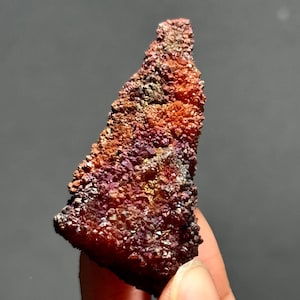 Rare quartz pseudomorph stibnite from Guizhou, China with iridescent coating / mineral specimen crystal raw rock / crystal healing energy