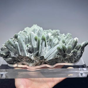 9&quot; Green Quartz from Huanggangliang, Inner Mongolia, China / Mineral Specimen