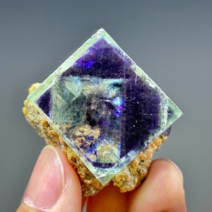 Fluorite Cubic Formation with Purple Phantom from Yindu, Inner Mongolia