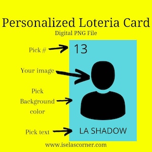 Personalized Loteria Card - Carta de Loteria Personalizada - Digital PNG file