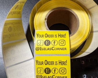 Your Order is Here Label  Sticker - Custom Sticker 2.25in x 1.25in - Sticker for Small Business -Made to Order Handle Sticker - Labels