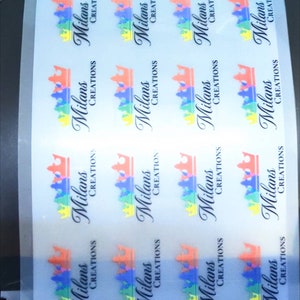 Print Your logo as Iron-On Heat Transfer Labels/Tags -  clothing labels -inside clothing -Perfect for logo & branding -tagless