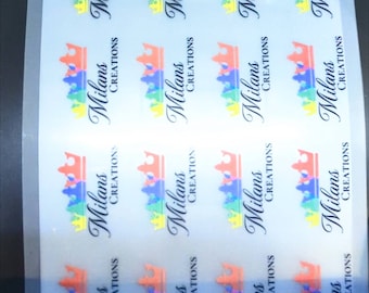 Print Your logo as Iron-On Heat Transfer Labels/Tags -  clothing labels -inside clothing -Perfect for logo & branding -tagless