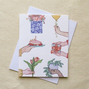 Hand-Painted Watercolor Birthday Card - Gifts Design