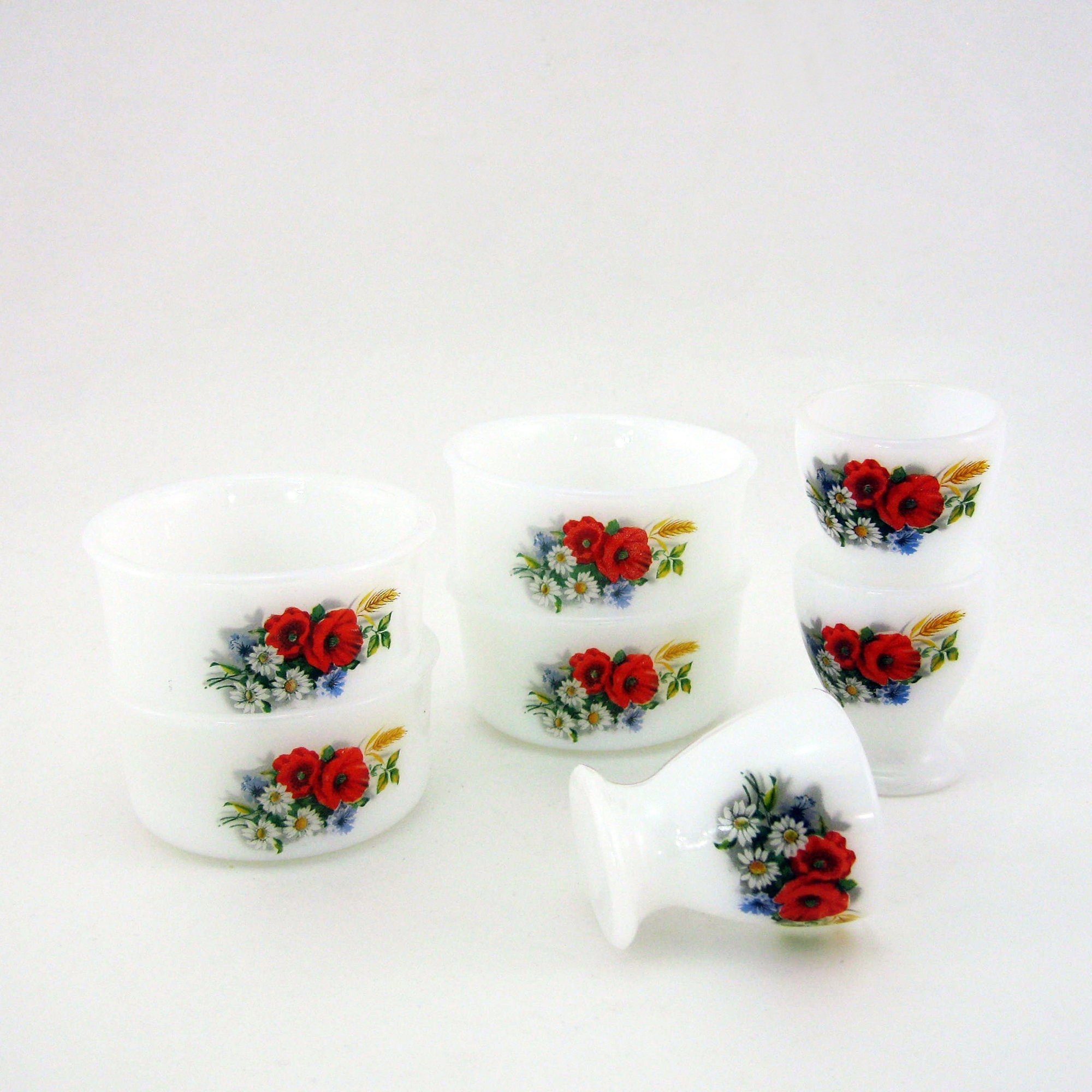 saladier arcopal avec motif floral