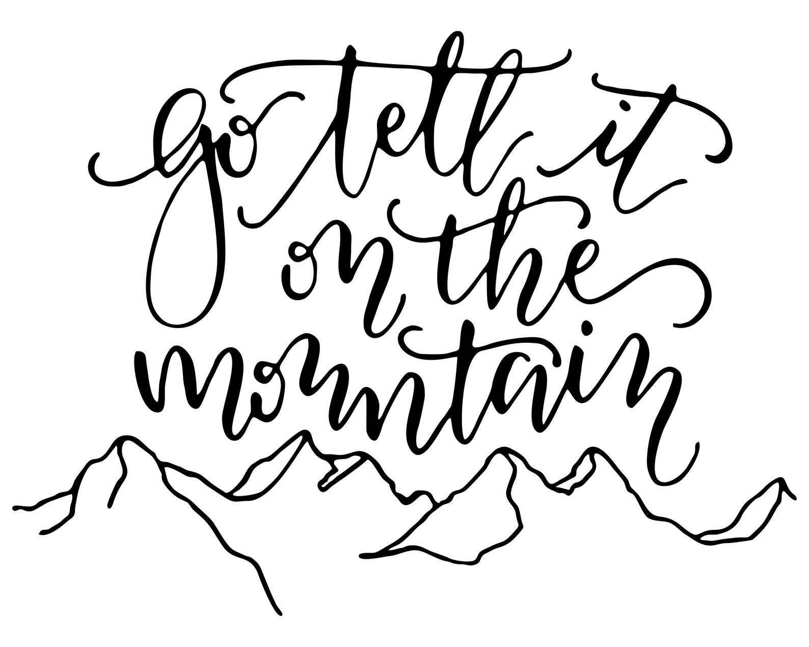 Go Tell It on the Mountain Printable Etsy