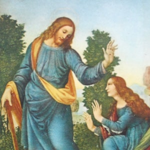Reserved listing - Noli me tangere - Resurection du Christ - Christ et Marie Madeleine - 3 cartes postales vintage