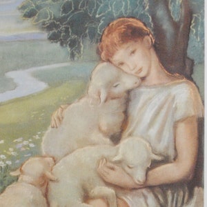 Béatitudes illustrées par Adelina Zandrino - cartes postales anciennes de peinture religieuse - cadeau religieux