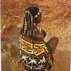 Art mural africain -femmes africaines-3 cartes postales vintage - art de femme africaine - décor mural africain-1015C