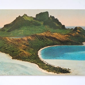 Rare Bora Bora / îles sous le vent / carte postale  ancienne / Pacifique / Polynésie /  Tahiti  / art de voyage A28