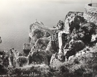 Capri -Anacapri- Italy - Bay of Naples - 3 vintage postcards 1950 - Mediterranean coastal interior decor