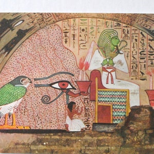 Peintures funéraires de tombes égyptiennes /art funéraire égyptien / art mural égyptien / 5 impressions vintage-cl1