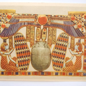 Rare-Trésor de Toutankhamon- carte postale ancienne égypte 1930-40-antiquité egyptienne-sculpture égyptienne -