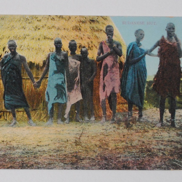 Sudan rare portrait of Sudanese women - vintage tribe of Soudan- vintage African tribe - vintage ethnic postcard