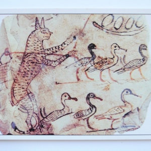 Peintures funéraires de tombes égyptiennes /art funéraire égyptien / art mural égyptien / 5 impressions vintage