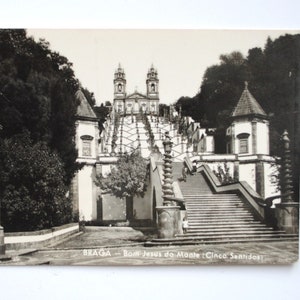 Portugal/Sanctuaire Bon-Jésus-du-Mont de Braga/ carte postale vintage portugal/ photographie originale A6