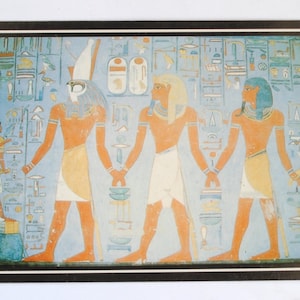 Ramses I. mit den Göttern - Gott Horus - Vintage-Postkarte - Tal der Könige - Ägypten - ref1015