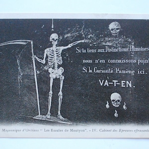 Rare photo loge maçonnique - Rite initiation maçonnique - choisir parmi 2 cartes postales anciennes A5