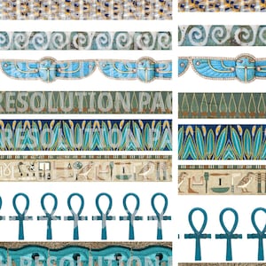 5 pages Egyptian Illustrations HQ- egyptian pattern & clipart Digital Download -Egyptian Journal Kit-Ancient Egypt Digital Journal Kit