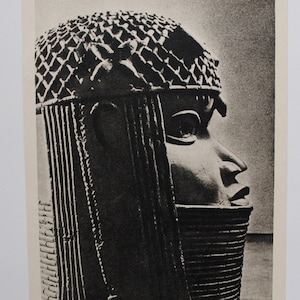 African tribal art- 2 vintage postcards 1960 - African crafts - tribal wall art -tribal gallery wall