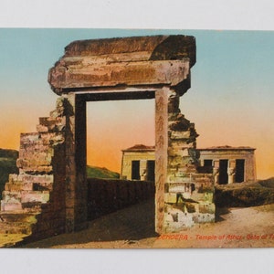 Egypte ancienne -Dendera-Temple de Hathor- Porte de Trajan -carte postale ancienne-carte postale Egypte -refa31