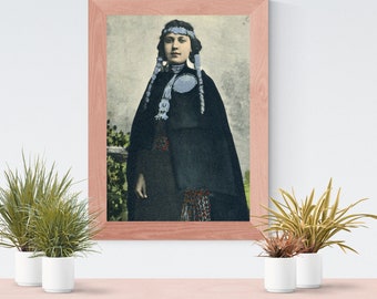 Digital - vintage portrait of a Chilean woman from 1900s - digital art print - printable antique photography