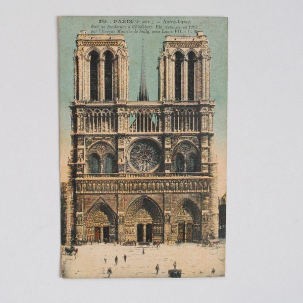 Notre Dame de Paris - carte postale ancienne- cathédrale Notre Dame de Paris-refB6