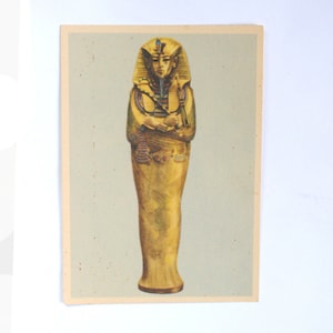 Rare-Trésor de Toutankhamon- carte postale ancienne égypte 1930-40-antiquité egyptienne-sculpture égyptienne -ref260