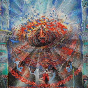 Scorpion-carte de signe astrologique-carte postale d'art-zodiaque céleste-signe astrologique-connexion à soi même-art mystique & spirituel
