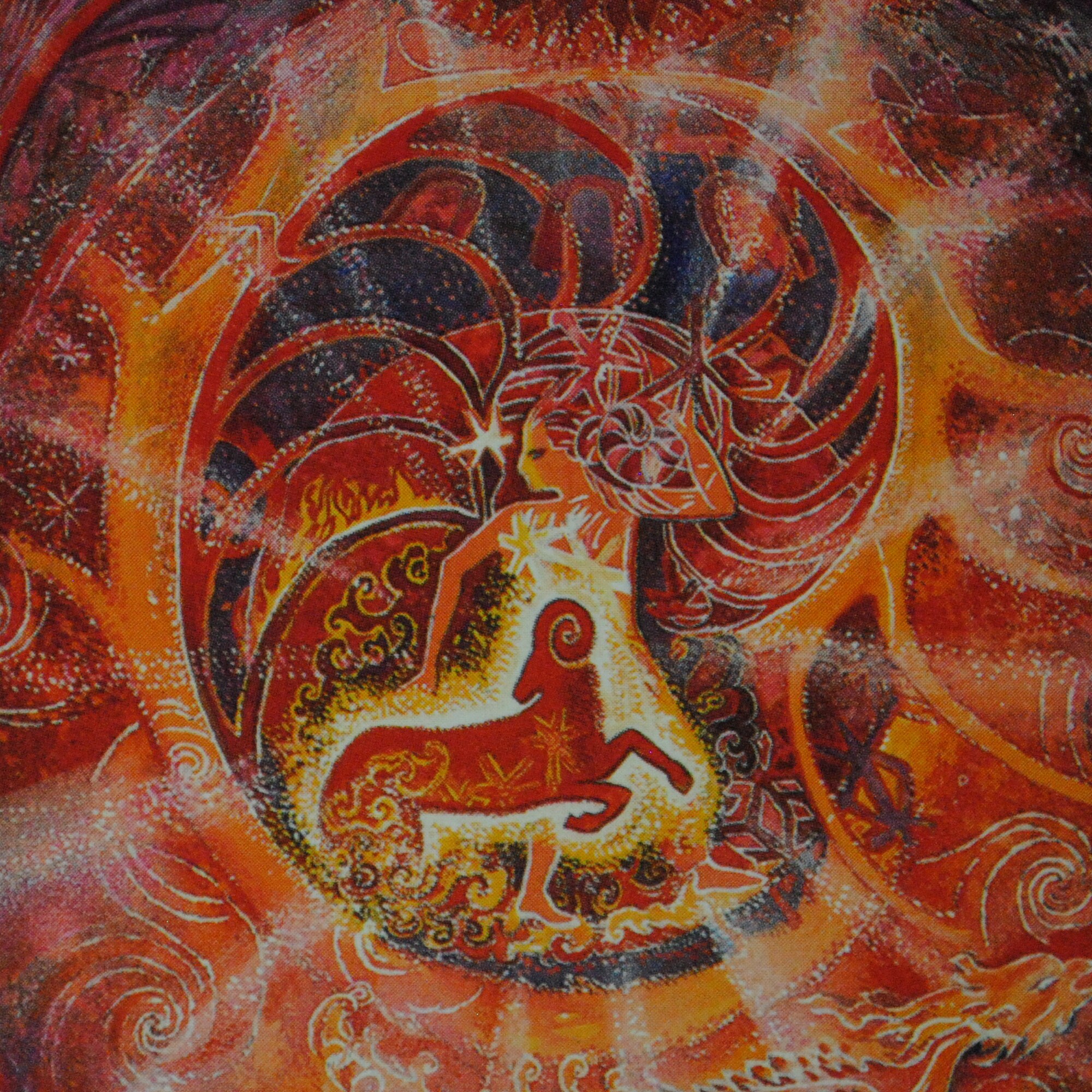 Bélier-Carte de Signe Astrologique-Carte Postale d'art-Zodiaque Céleste-Signe Astrologique-Connexion