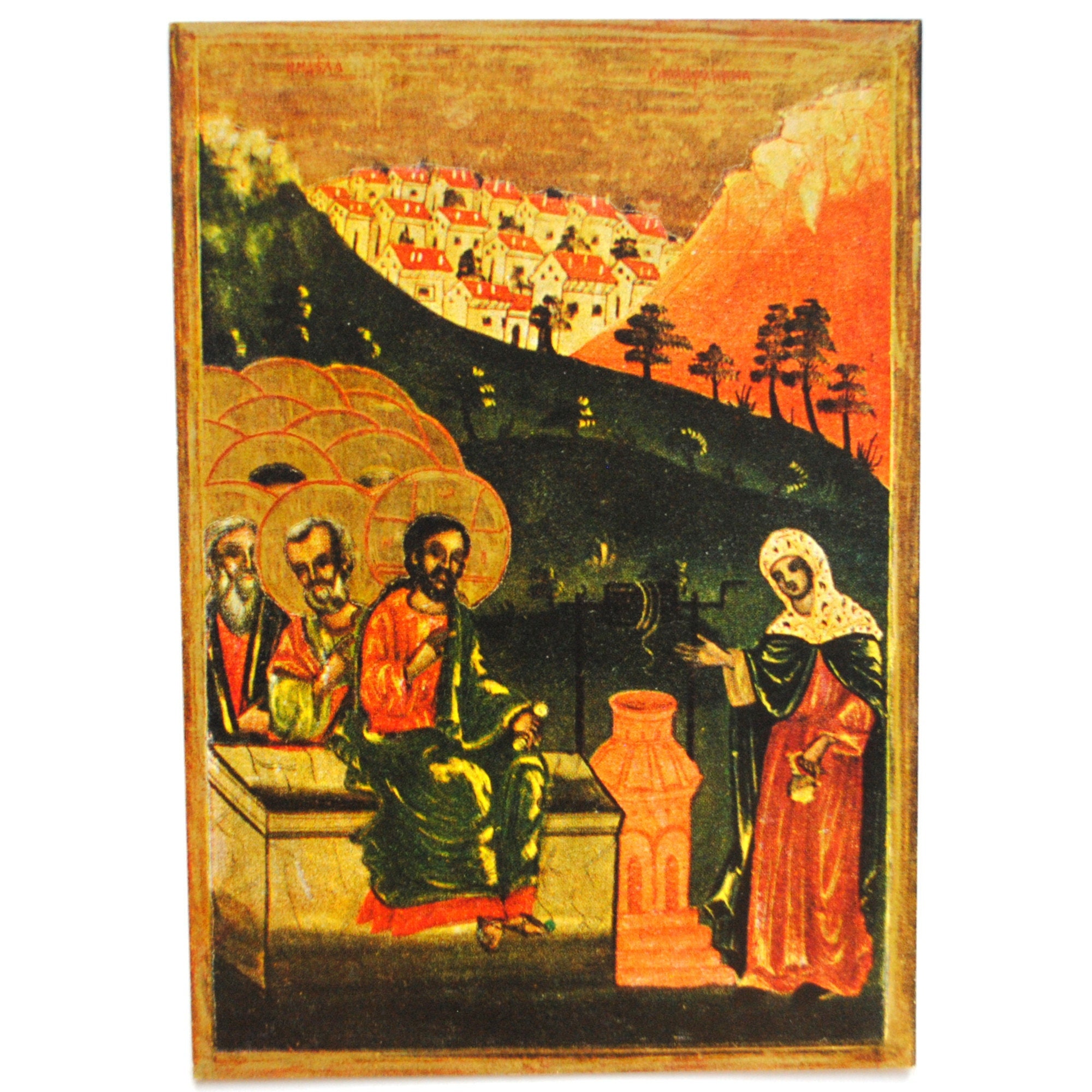 Monastère de Rila-Bulgarie-Eglise La Vierge - Représentation Du Christ et Samaritaine - Art Religieu