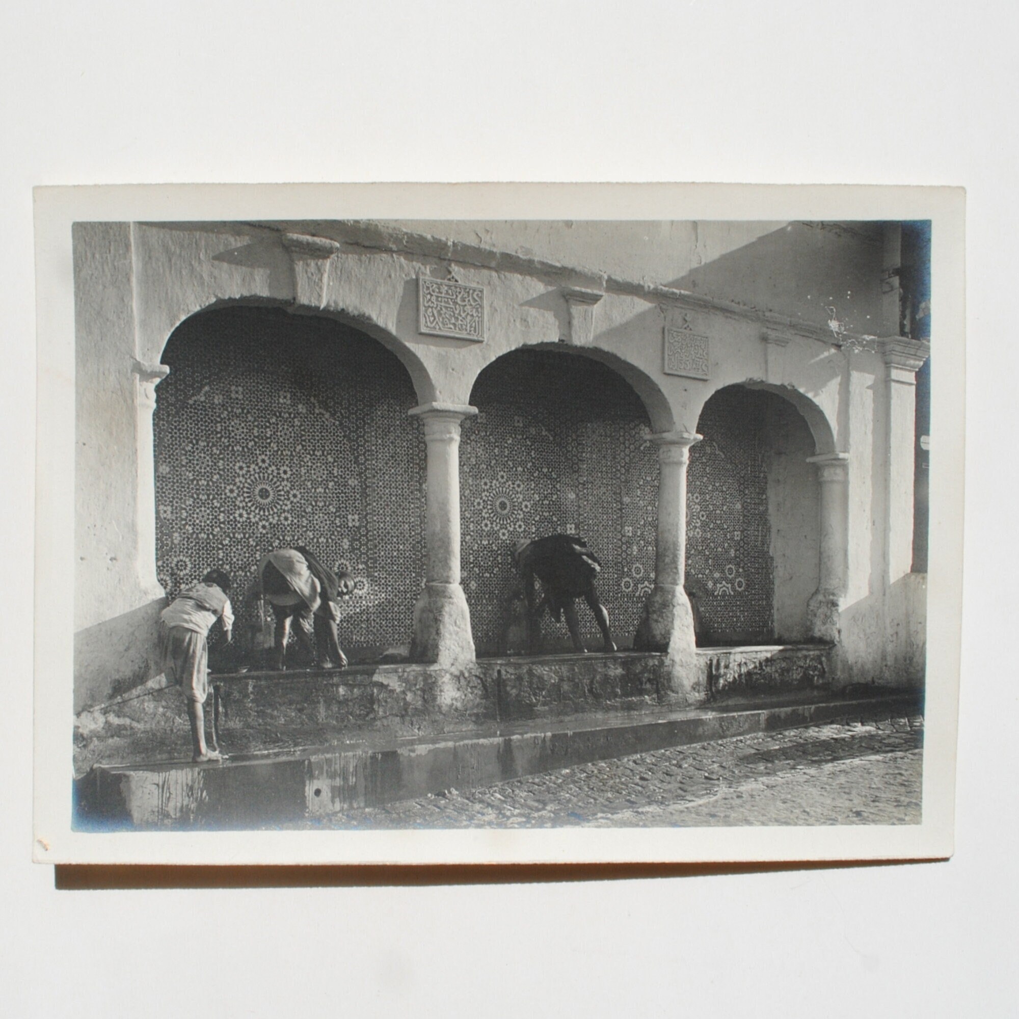 Rabat, Maroc, Fontaine - Photo Ancienne 1930 -Art de Voyage Oriental