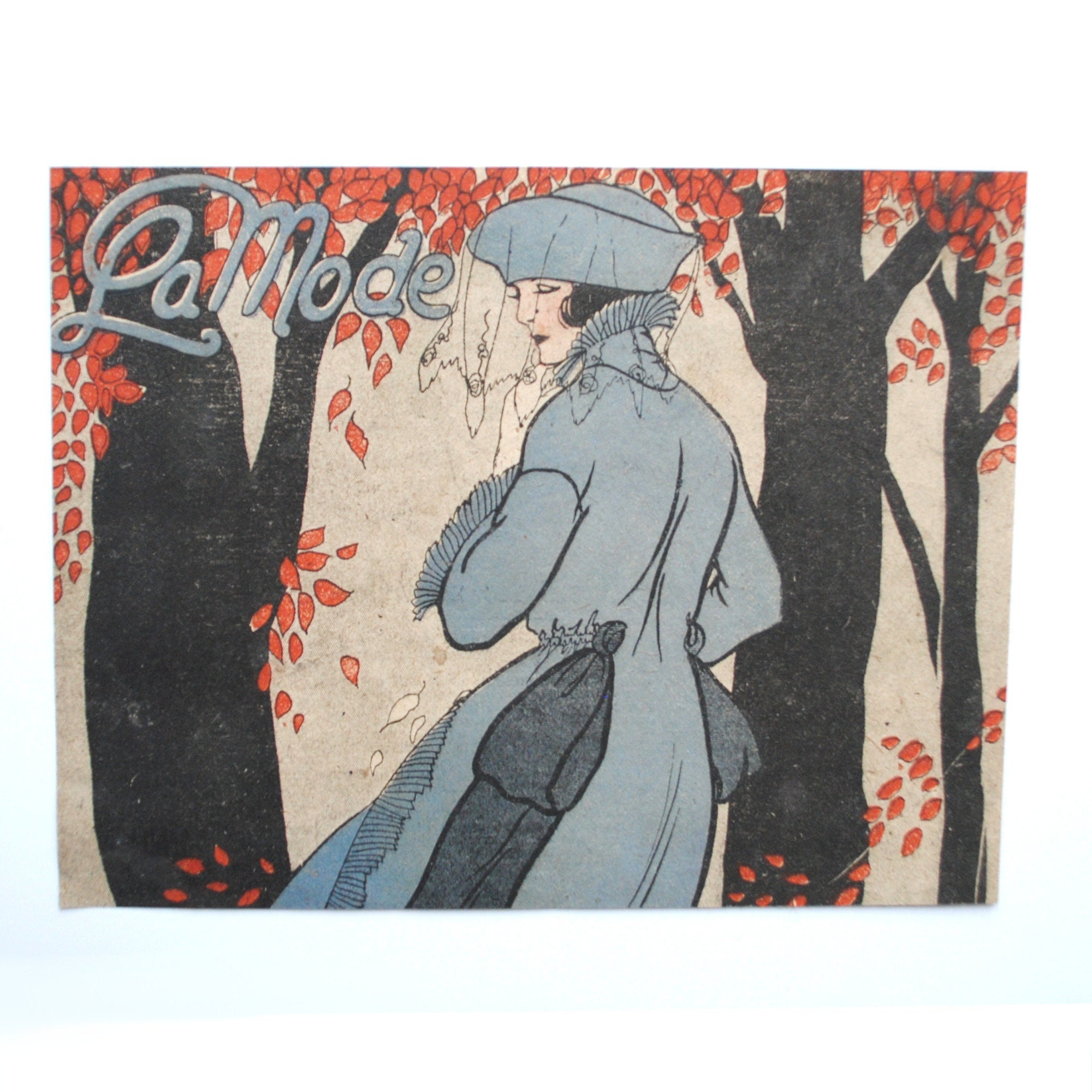 1920s Art Deco Fashion Lot of 13 Old Women's Fashion Papers / Antique Women's and Children's Fashion Illustrations from 1920-30s