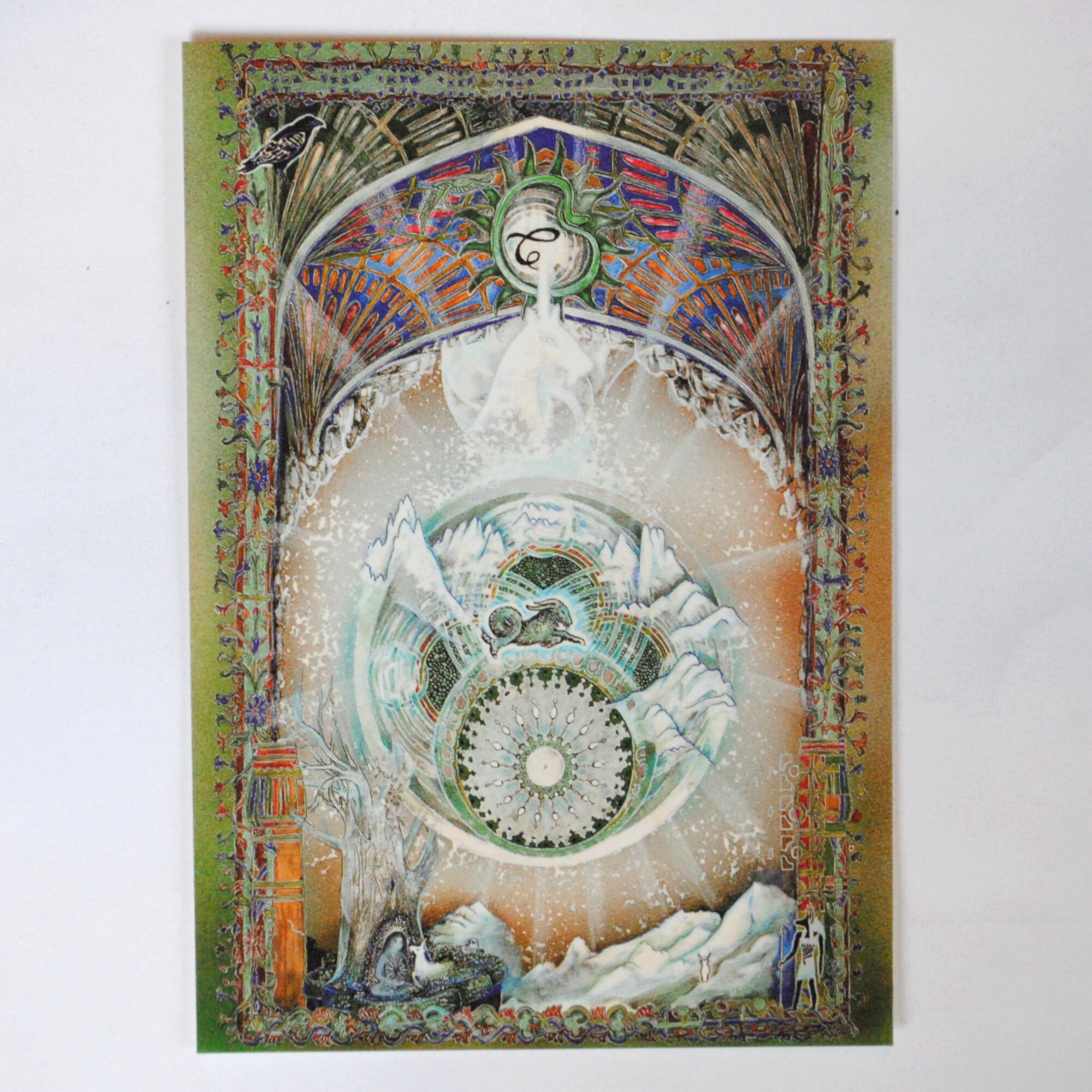 Capricorne-Carte de Signe Astrologique-Carte Postale d'art-Zodiaque Céleste-Signe Astrologique-Conne