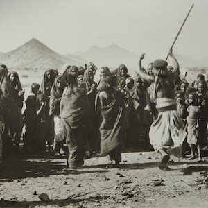 Rare Erythrée Ethiopie -cérémonie - tribu - carte postale vintage vrai photo -ethnographie afrique -chef de tribu africain -inspirant people