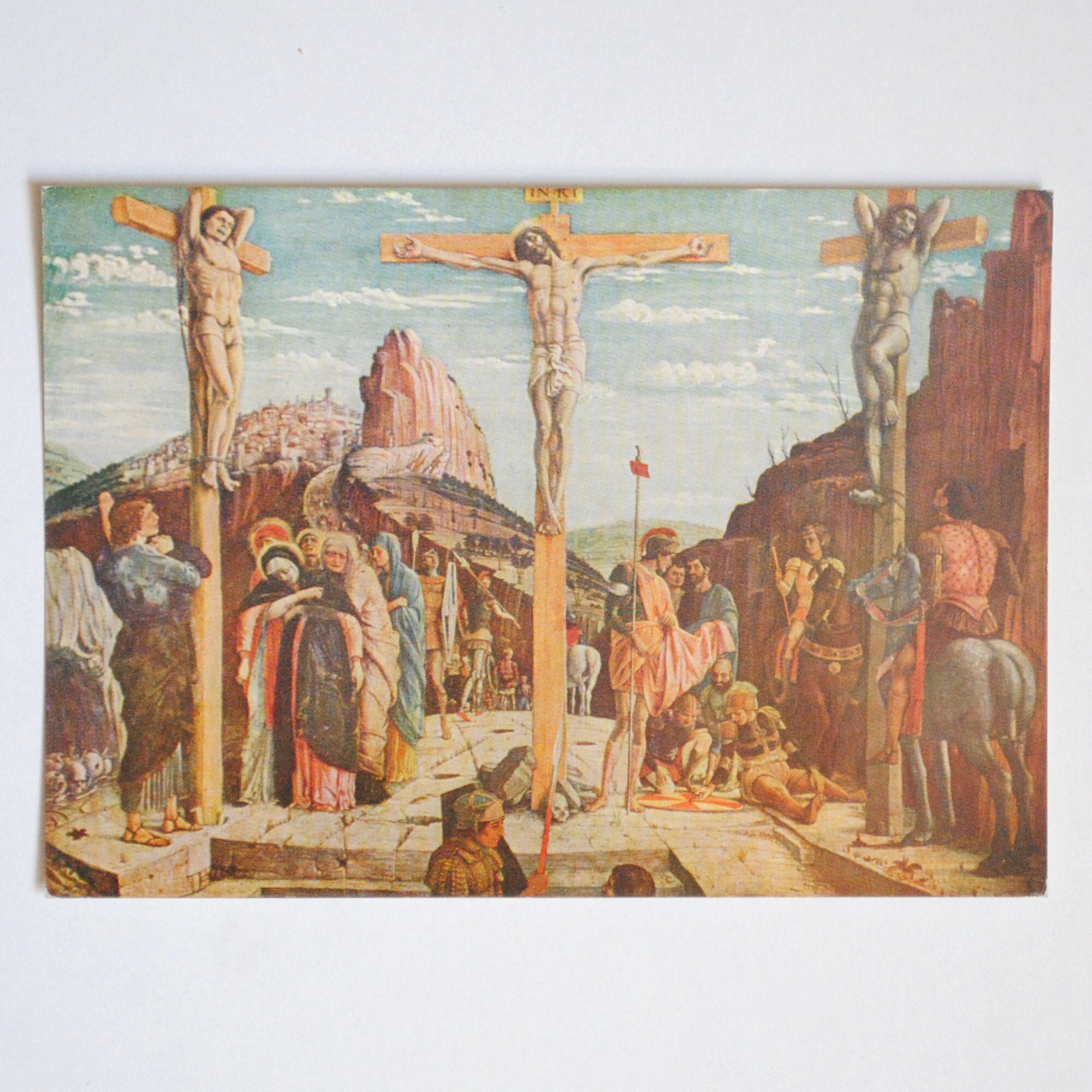 Andréa Mantegna-Jésus Au Calvaire - Crucifixion-Reproduction de Peintre - Carte Postale Vintage-Art