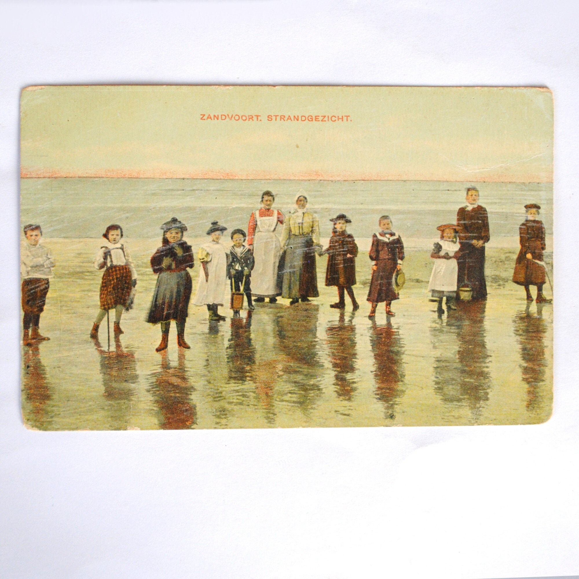 Hollande - Plage de Zandvoort - Enfants et Nourrices à La Plage-Bains Mer-Carte Postale Ancienne 190