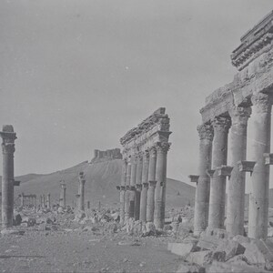 Antica Palmira - Rara Siria 3 foto 1900/1930 - Missione archeologica francese a Palmira - templi antichi - rovine dell&#39;antichità - deserto siriano