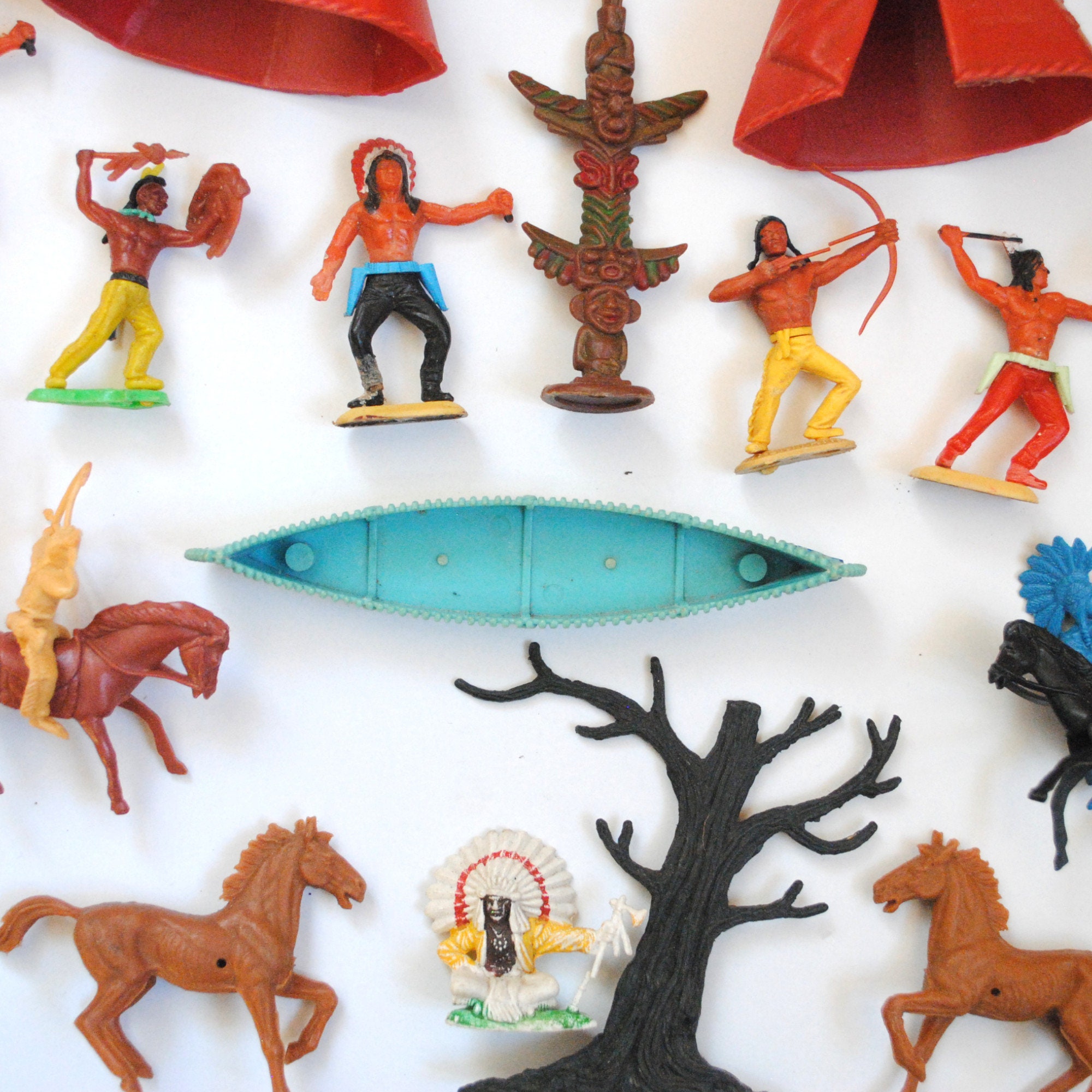 Rare Vintage American Indian Toys -far West-western-sioux Rare Vintage American Indian Toys -far West-western-sioux