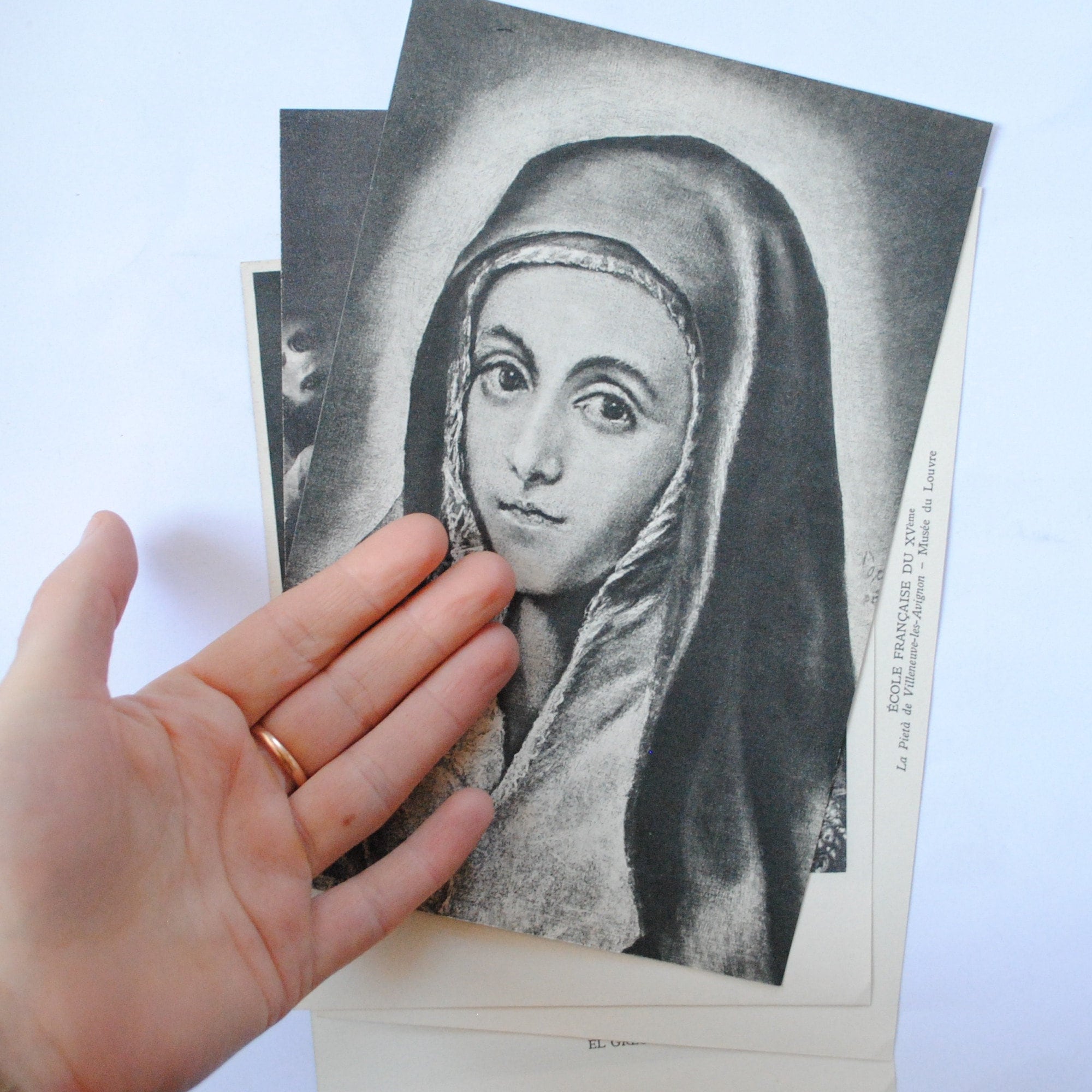 4 Reproductions Art Religieux/Mater Dolorosa/ Vierge Marie /Pieta.... Peintures Religieuses/Art de D