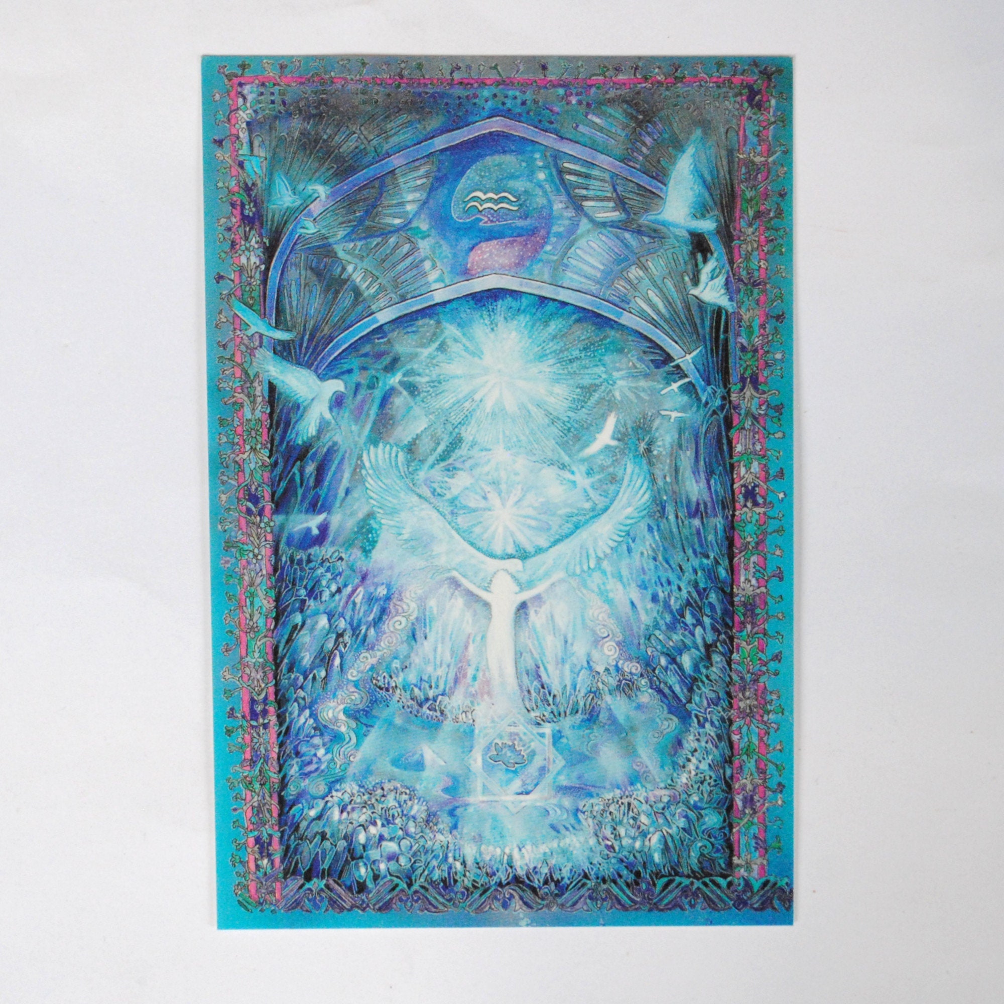 Verseau-Carte de Signe Astrologique-Carte Postale d'art-Zodiaque Céleste-Signe Astrologique-Connexio