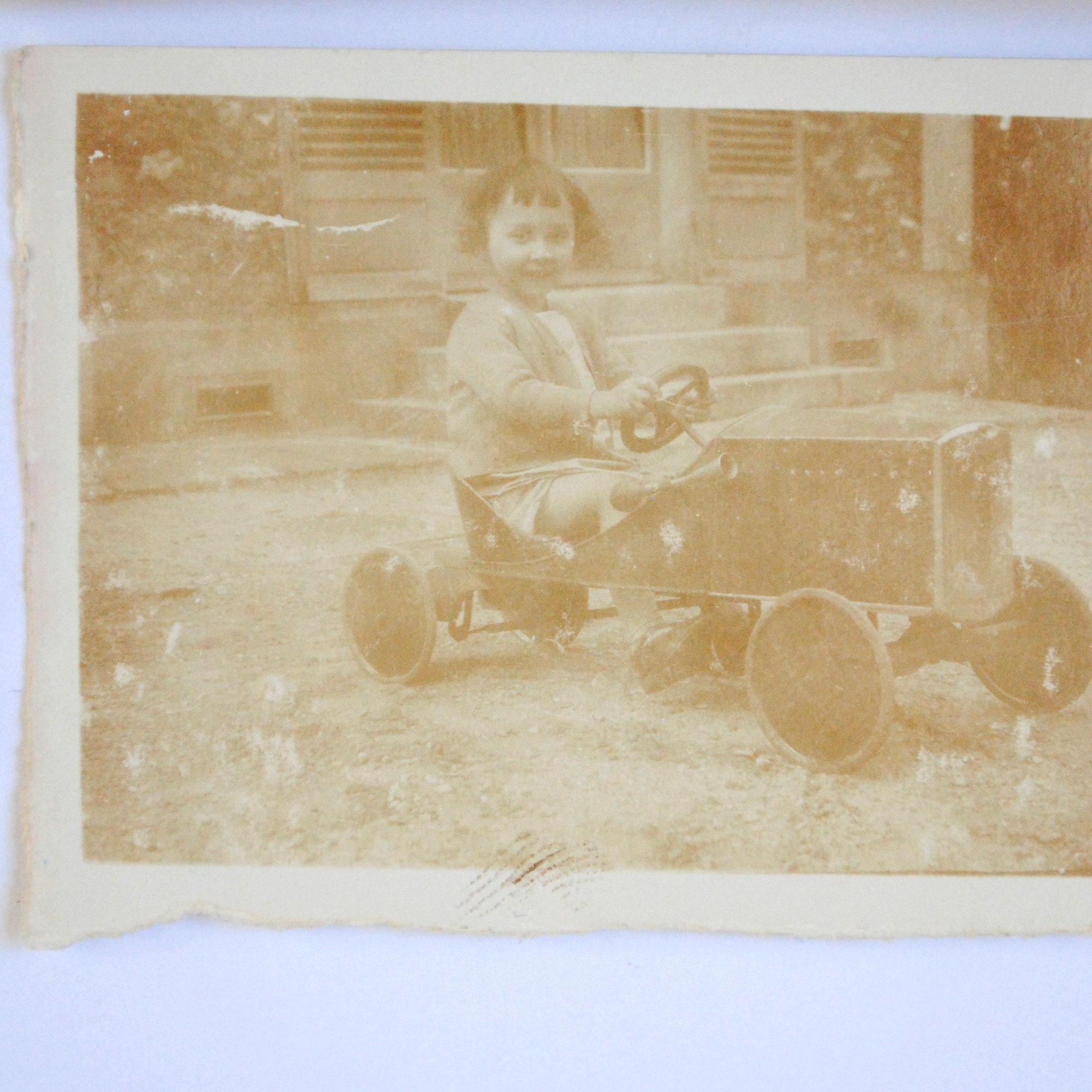 1930-4 Photos Vintage-Portrait Enfants à La Campagne-Souvenirs d'enfance-Jeux d'enfants - Déguisés -
