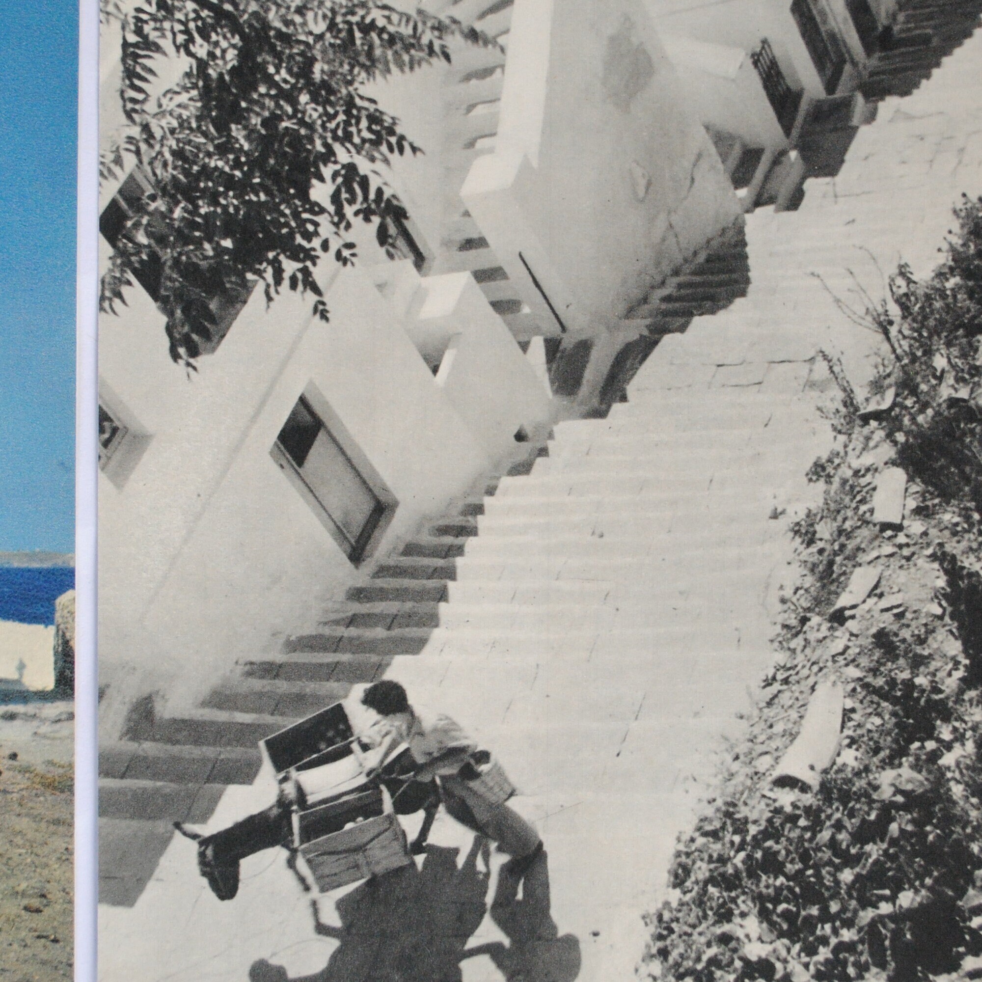 Mykonos et Andros-3 Héliogravures de Grèce - 3 Impressions Héliogravure Vintage 1950