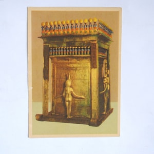 Rare-Trésor de Toutankhamon- carte postale ancienne égypte 1930-40-antiquité egyptienne-sculpture égyptienne -ref260