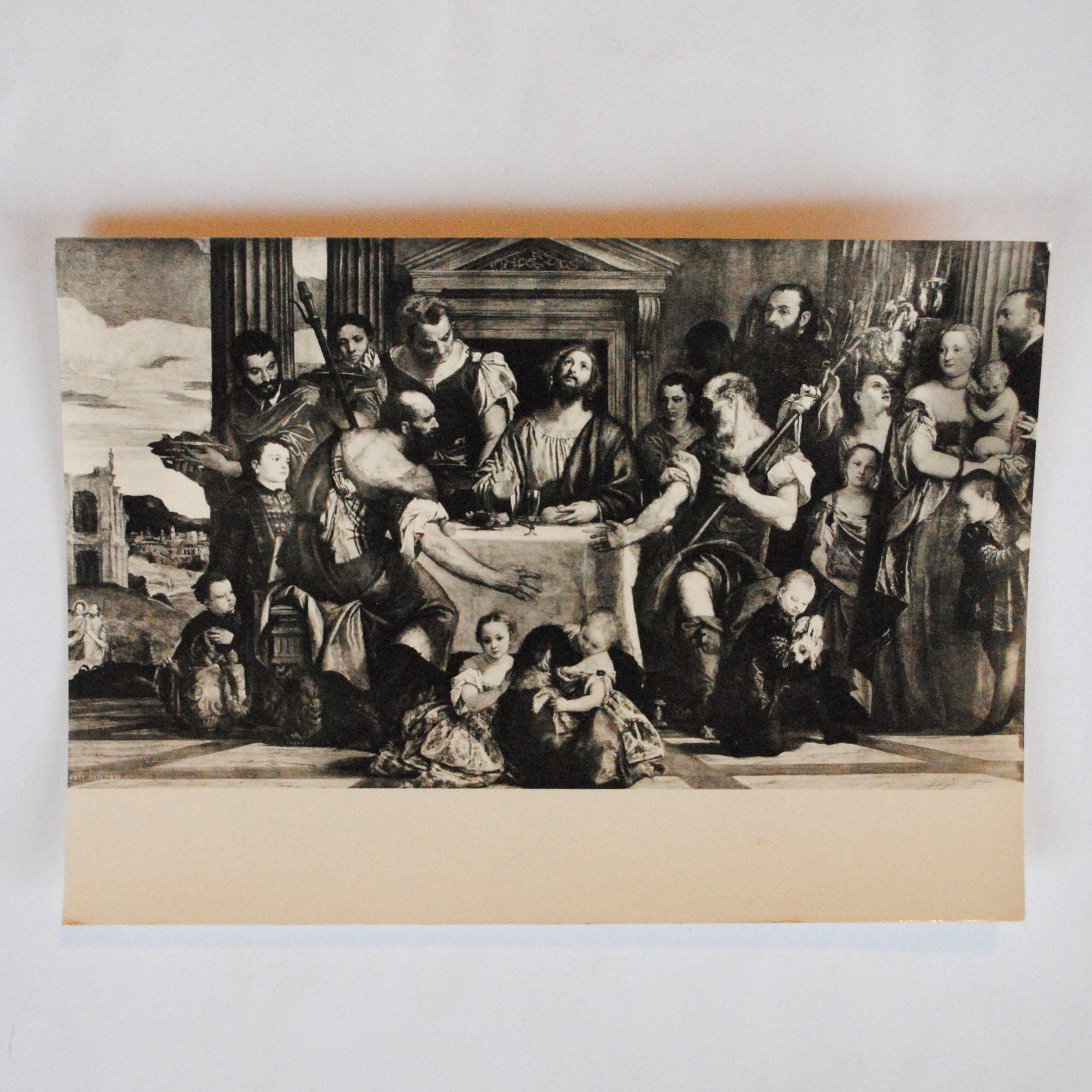 Veronèse-Les Pélerins d'emmaus - 16Ème Siècle - Carte Postale Vintage de Reproduction D Art -Art Rel