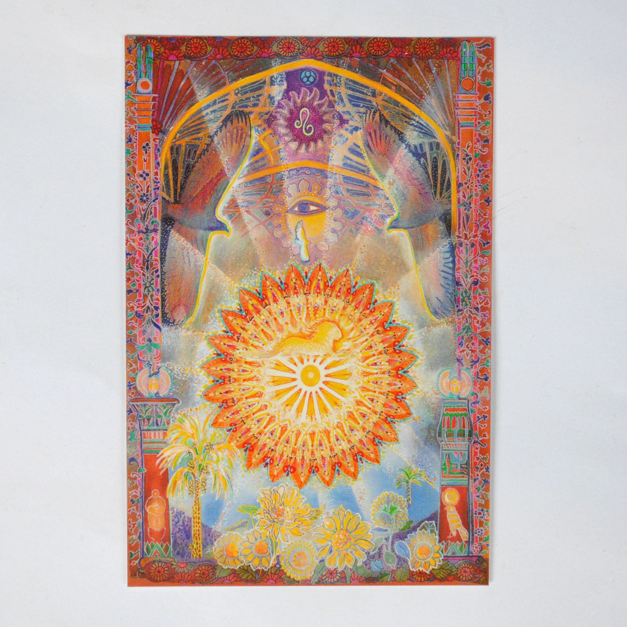 Lion-Carte de Signe Astrologique-Carte Postale d'art-Zodiaque Céleste-Signe Astrologique-Connexion à