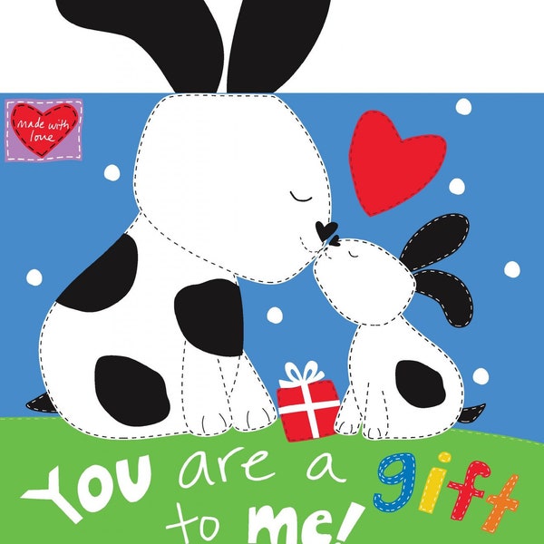 You Are A Gift to Me!, Fabric Soft Book Panel, Huggable & Loveable Books, Studio E, 6086P-01