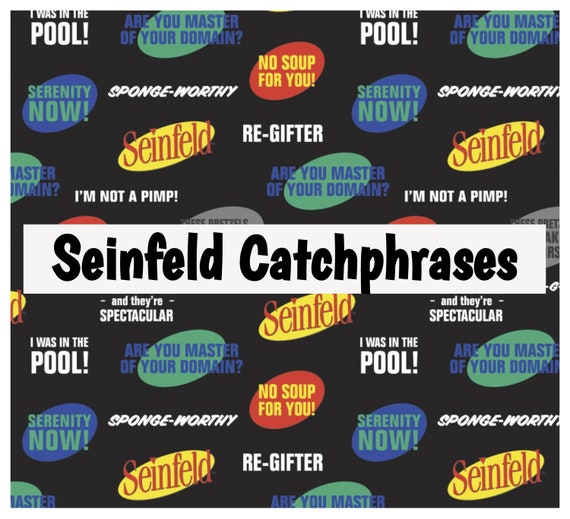 Seinfeld and Gilmore Girls Cotton Fabric: TV Show Quilting Material By the Yard